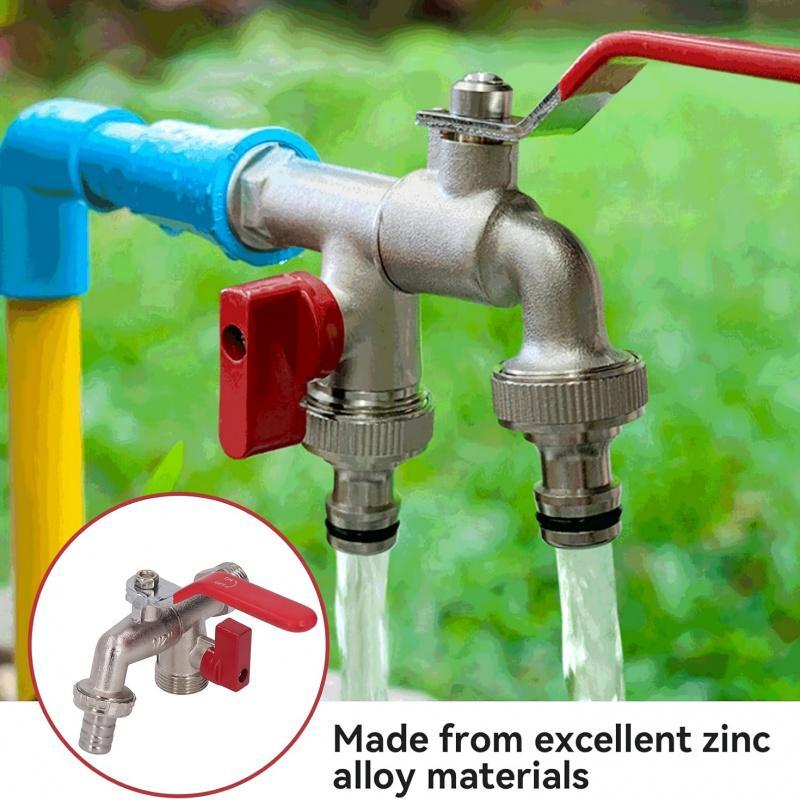 ⚙️ Universell trädgårdskran i rostfritt stål med dubbla utlopp – separata ventiler, tålig och enkel att installera 🚰
