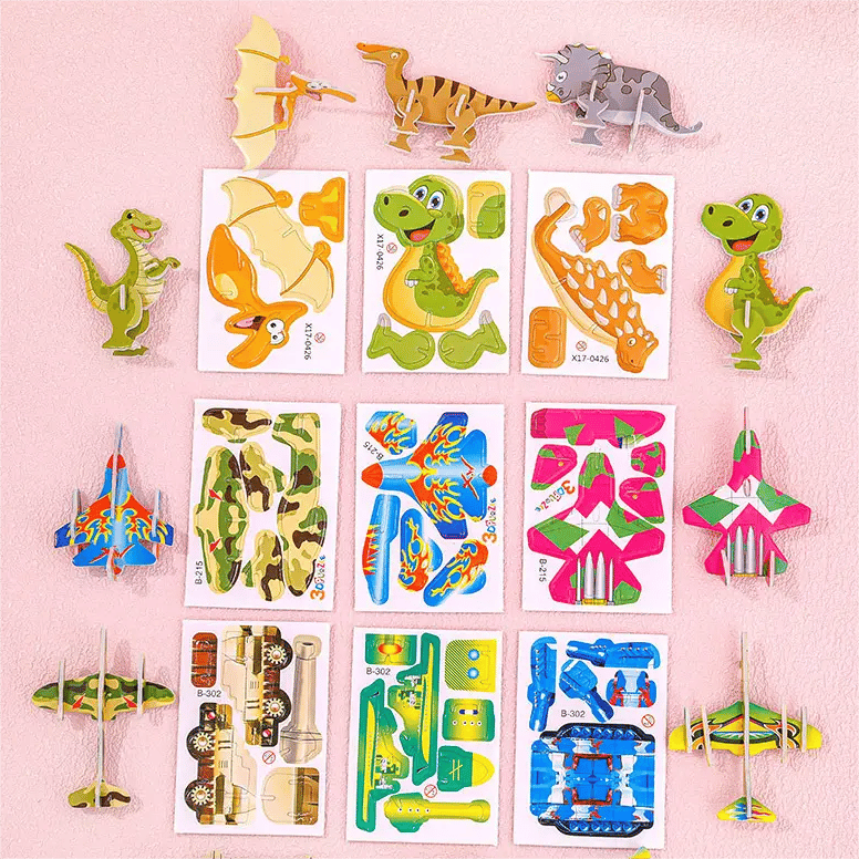 🧩Pedagogiskt 3D-pussel med tecknade figurer – 57 bitar som passar ihop med färgglada karaktärer för kreativt lärande 🎨