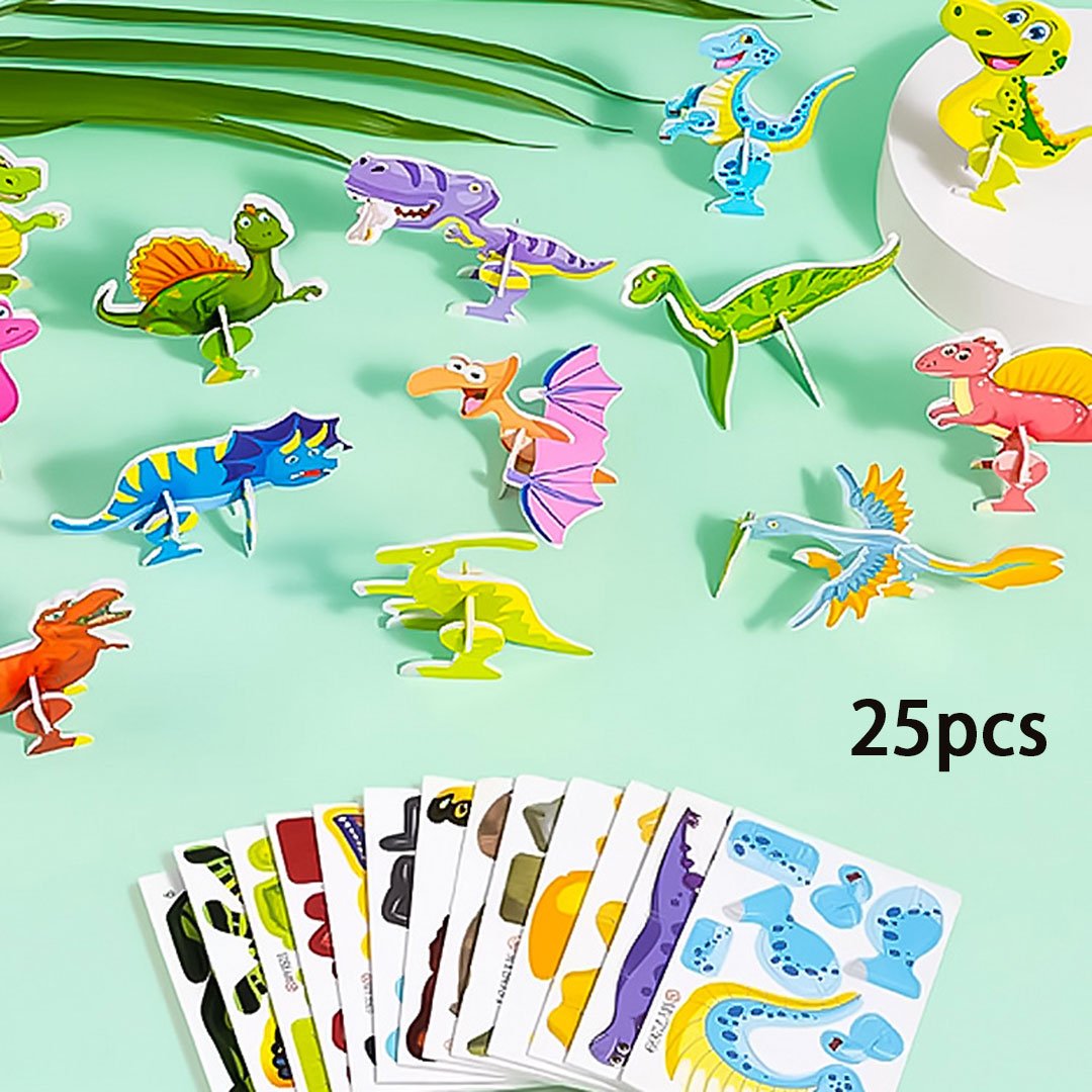 🧩Pedagogiskt 3D-pussel med tecknade figurer – 57 bitar som passar ihop med färgglada karaktärer för kreativt lärande 🎨
