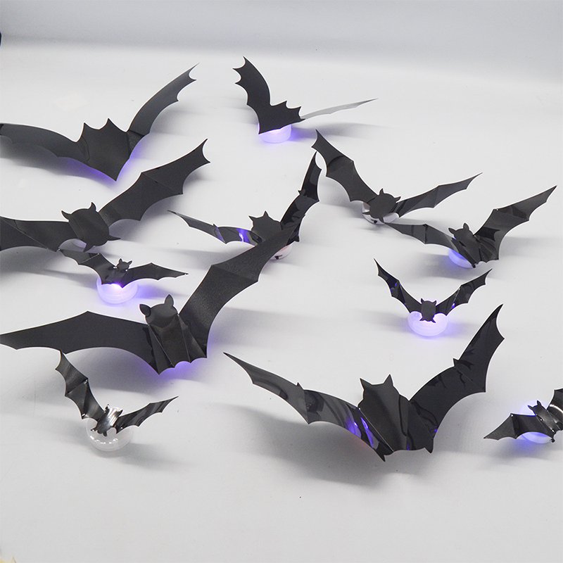 🦇Halloween-dekoration: 3D-LED-vägglampa i form av en fladdermu