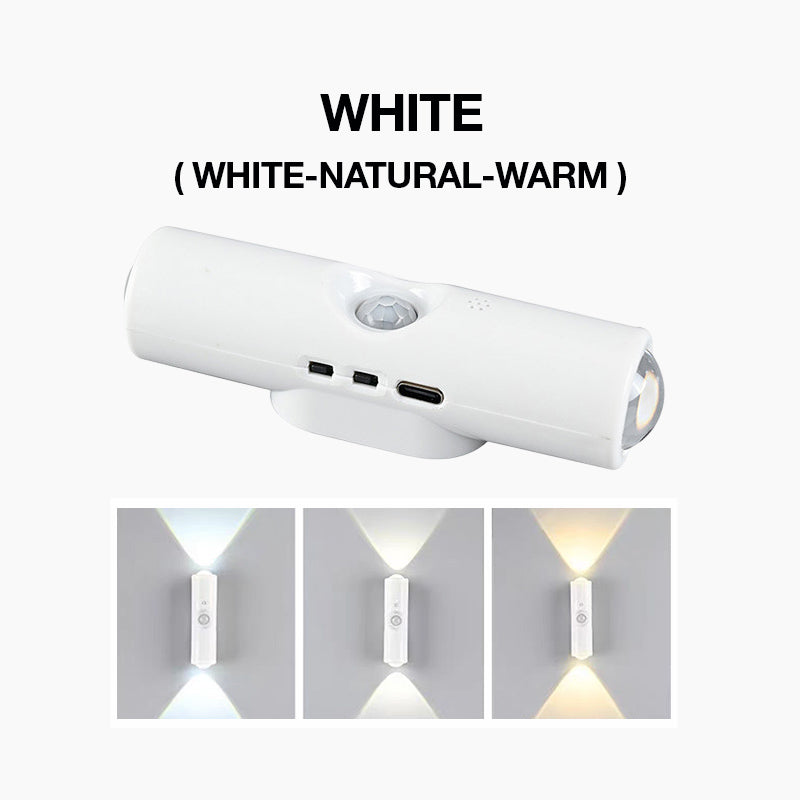 Smart LED-nattlampa med rörelsesensor, dimbar RGB-vägglampa med färgskiftning, USB-uppladdningsbar magnetisk självhäftande stämningsbelysning med färgövergångar för sovrum, hall och entré – inredningsdetaljer för hemme