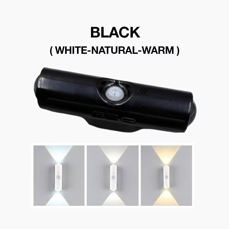 Smart LED-nattlampa med rörelsesensor, dimbar RGB-vägglampa med färgskiftning, USB-uppladdningsbar magnetisk självhäftande stämningsbelysning med färgövergångar för sovrum, hall och entré – inredningsdetaljer för hemme