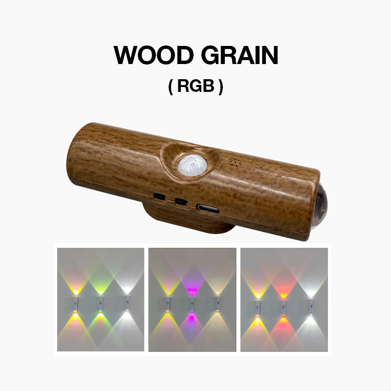 Smart LED-nattlampa med rörelsesensor, dimbar RGB-vägglampa med färgskiftning, USB-uppladdningsbar magnetisk självhäftande stämningsbelysning med färgövergångar för sovrum, hall och entré – inredningsdetaljer för hemme