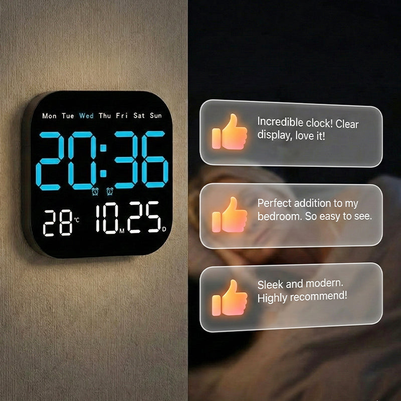 Multifunktionell digital väckarklocka för hemmet och kontore