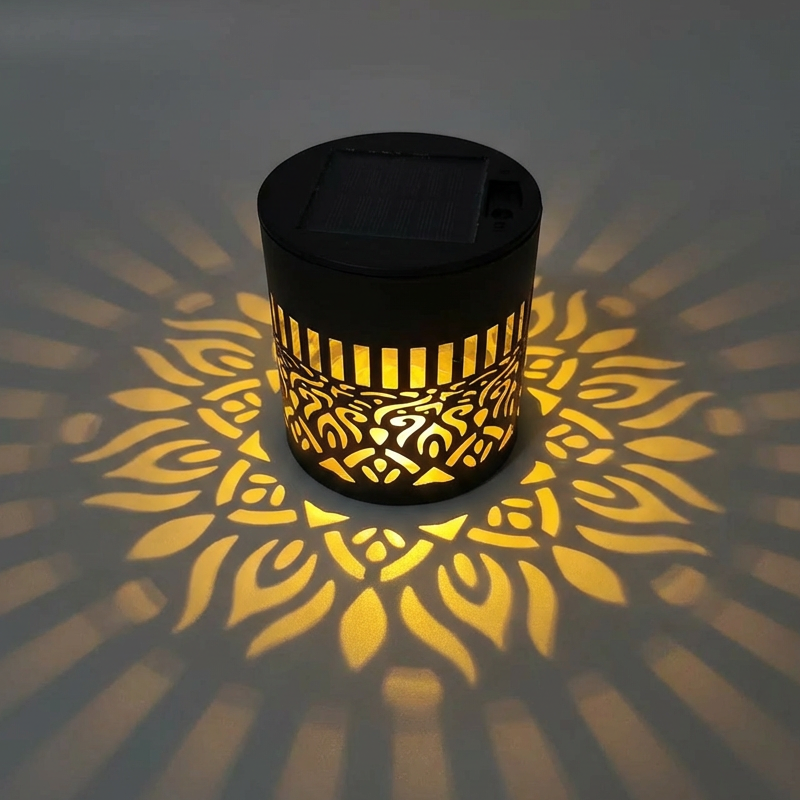 🌞 NU 50 % RABATT! 🌀 Mandala-sollampa – Vackra mönsterprojektioner, dubbel funktion för montering på golv och vägg, vattentät enligt IP65 samt automatisk på-/avstängning