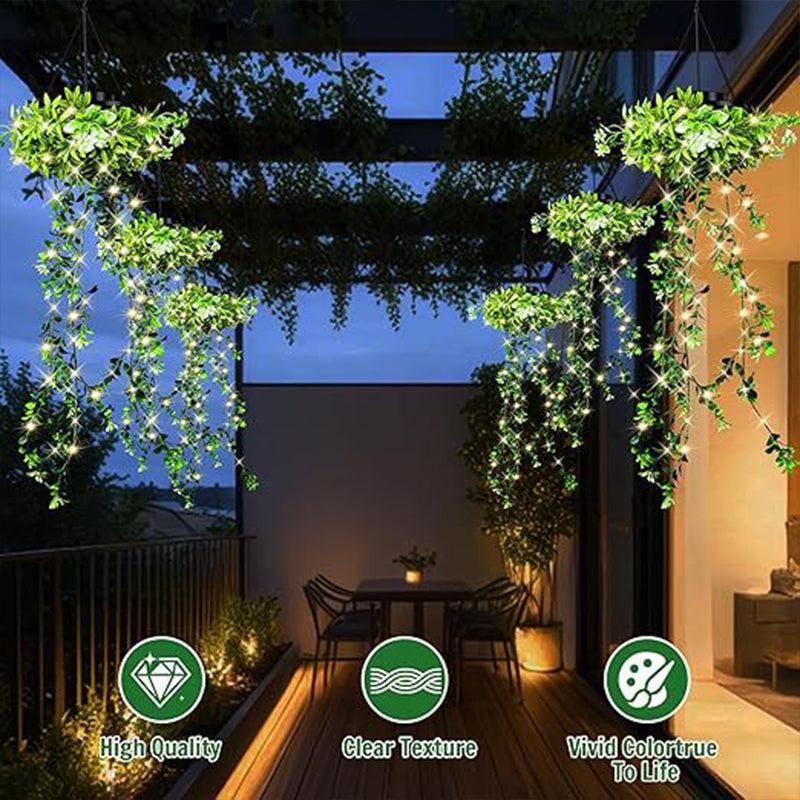 🔥Nyhet & het rea 2026🔥SOLCELLSDRIVEN HÄNGANDE MILAN-GRÄSLAMPA! 💎 Naturtrogna blad, automatisk på/av-funktion & IP65-vattentät