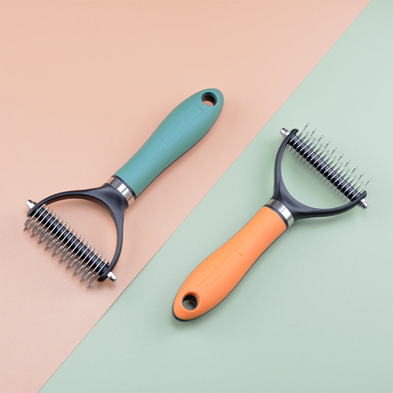 🐾 BLIXTREA: 50 % RABATT! ✨ Dubbelsidig borsta för pälsvård – dubbelsidig, ergonomisk och skonsam för hundar och katter