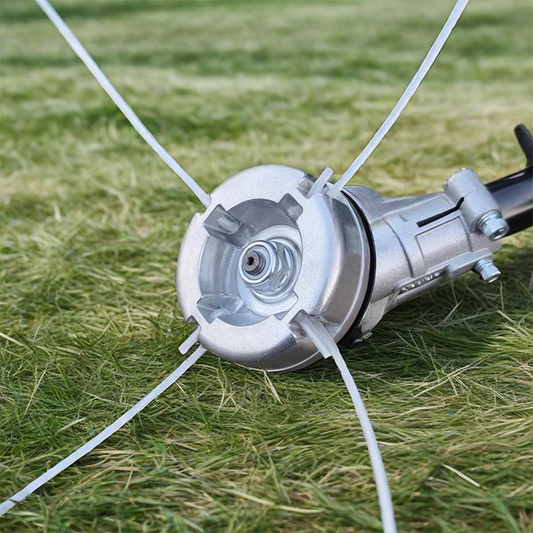 ⚙️ 50 % RABATT JUST NU! 🌿 Trimmerhuvud i aluminium – 4-tråds klippning och universell passform – tålig och enkel trådbyte