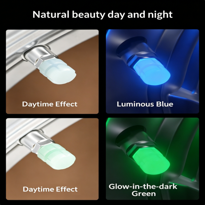 Lysande däckventilskydd (4-pack)
