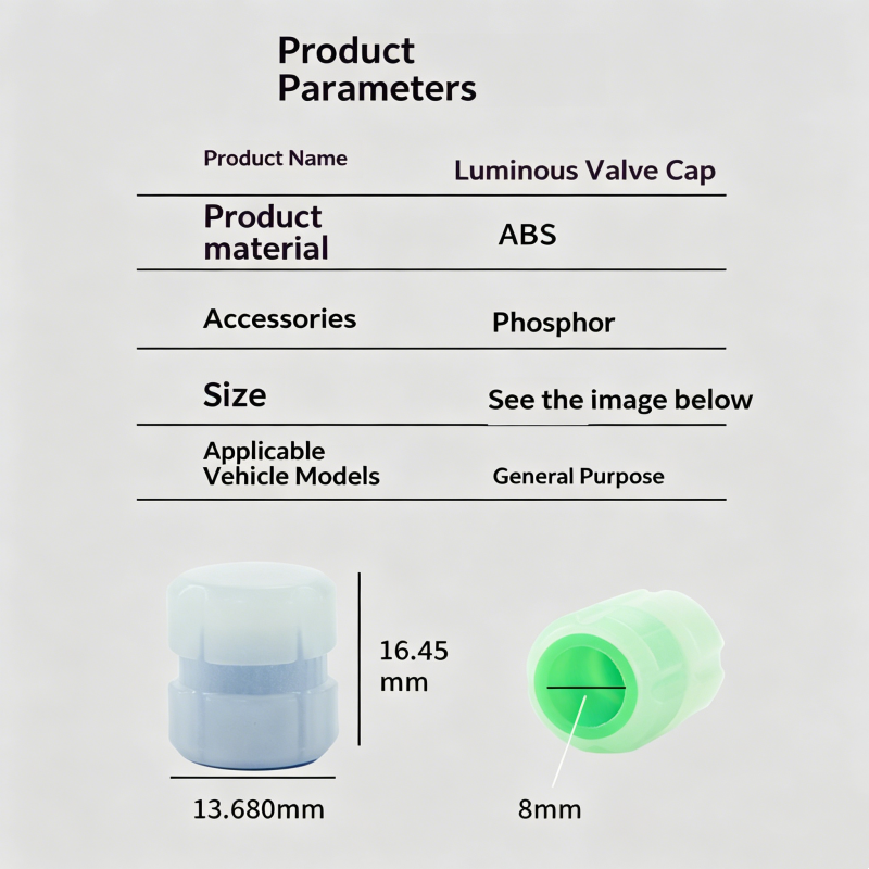 Lysande däckventilskydd (4-pack)