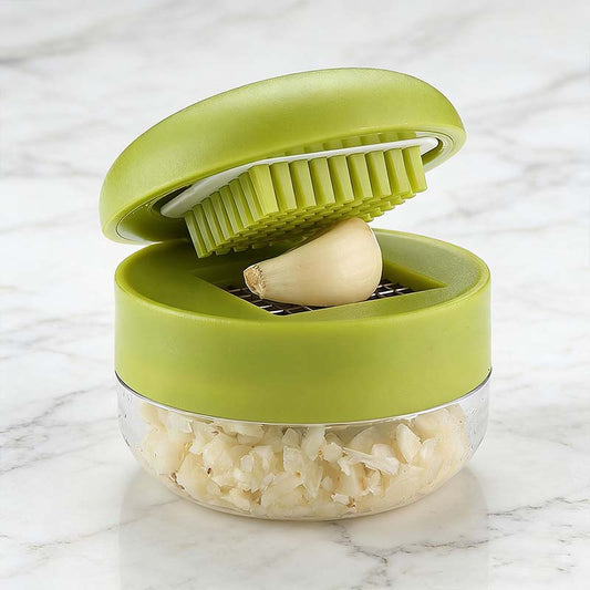 Mini-vitlökshackare och -press med behållar