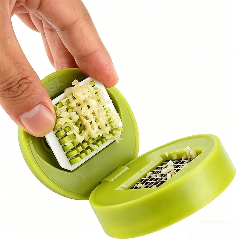 Mini-vitlökshackare och -press med behållar