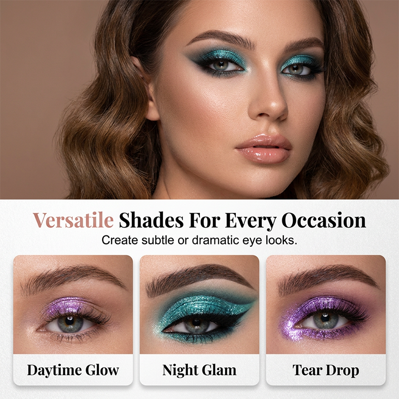 Glitter & Glow-set med flytande ögonskugg