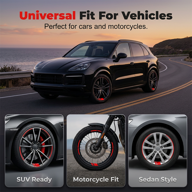 🥳REA 2026🥳💞Över 50 000 sålda!🚗✨ 50 % RABATT! Reflekterande dekorband för fälgar – Klistra fast, lyser upp på natten. Säkrare körning, omedelbar stil. 🛡️