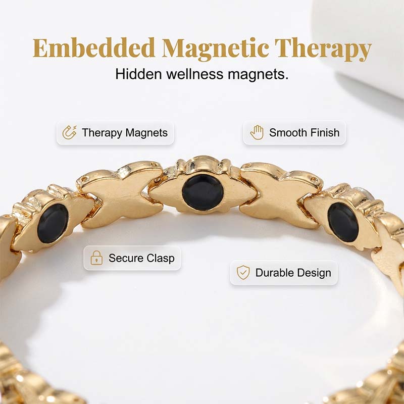 Ett trendigt magnetarmband med strassstena