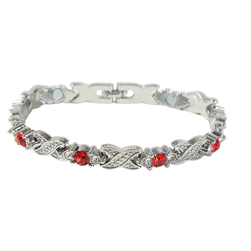 Ett trendigt magnetarmband med strassstena