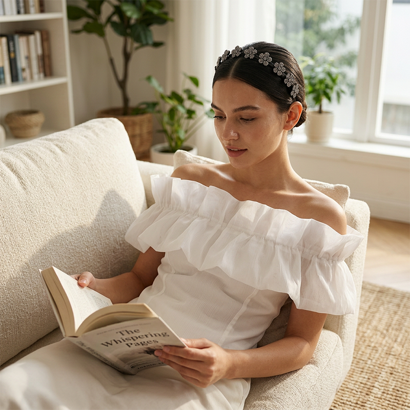💥Set med vågformade kristallhårband – Lätt, halkfritt och flickaktigt hårsmycke, glittrande vågformade hårband med kristalldetaljer för bröllop och vardagsbruk, flickaktiga och feminina accessoare