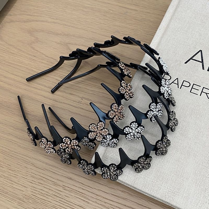 💥Set med vågformade kristallhårband – Lätt, halkfritt och flickaktigt hårsmycke, glittrande vågformade hårband med kristalldetaljer för bröllop och vardagsbruk, flickaktiga och feminina accessoare