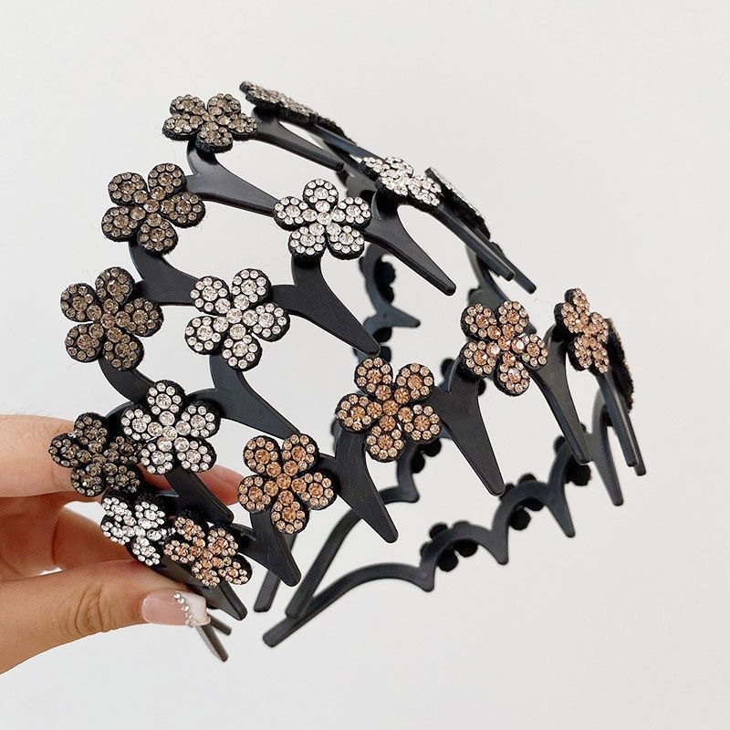 💥Set med vågformade kristallhårband – Lätt, halkfritt och flickaktigt hårsmycke, glittrande vågformade hårband med kristalldetaljer för bröllop och vardagsbruk, flickaktiga och feminina accessoare