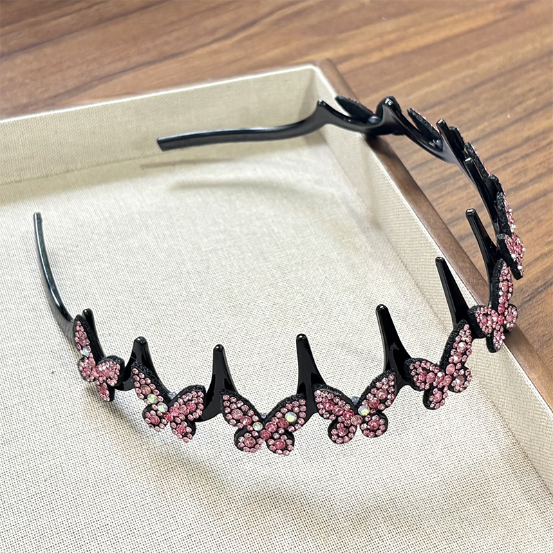 💥Set med vågformade kristallhårband – Lätt, halkfritt och flickaktigt hårsmycke, glittrande vågformade hårband med kristalldetaljer för bröllop och vardagsbruk, flickaktiga och feminina accessoare
