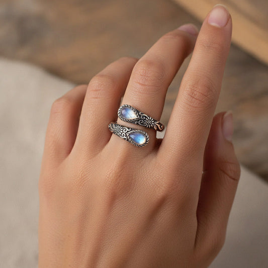 🌿 Mångsidig öppen ring med delikat glittrande zirkoner🎁Exklusivt erbjudande med begränsad giltighetstid