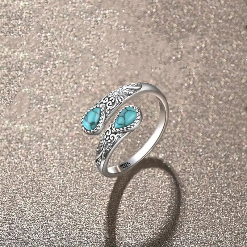 🌿 Mångsidig öppen ring med delikat glittrande zirkoner🎁Exklusivt erbjudande med begränsad giltighetstid