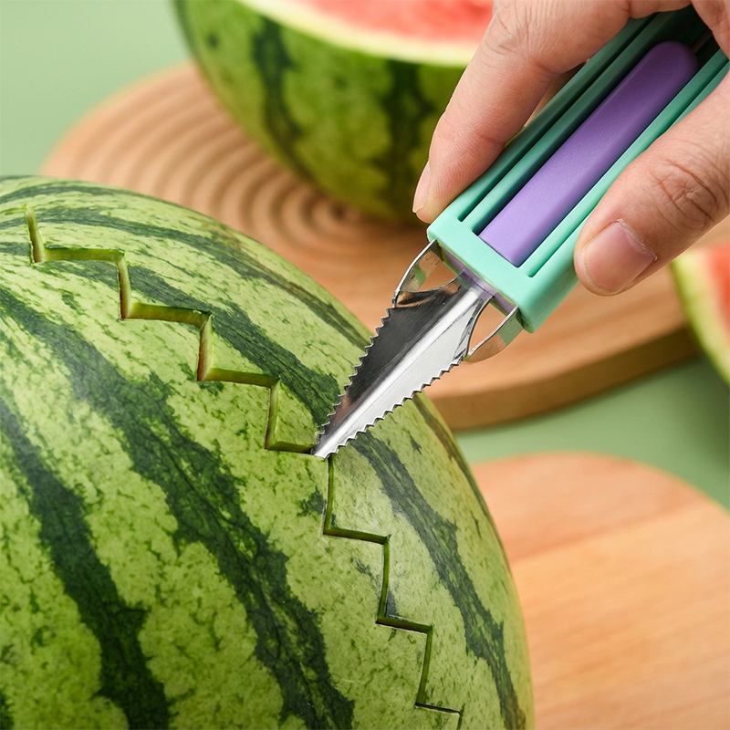 🍉 Få 50 % rabatt nu! 3-delars set för frukt och meloner – för skärning, formning och dekoration – i rostfritt stål, kompakt förvaring, bekvämt att hålla i – särskilt lämpligt för honungsmelon, vattenmelon och mjuka frukter