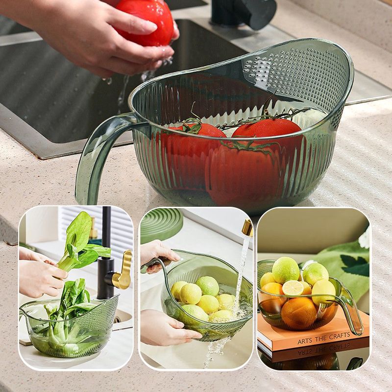 🥗 En skål, många användningsområden! En mångsidig skål för tvättning av ris, bär och grönsaker 🍓