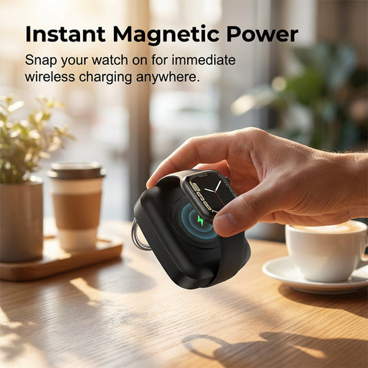 ⌚🔋 50% RABATT NU! Magnetisk bärbar trådlös laddare och powerbank för smartklockor – 1200 mAh, kompakt & universell – perfekt för resor, kontoret och vardagen ✨📱