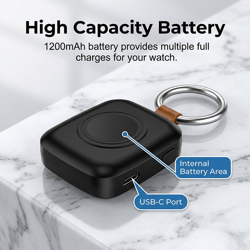 ⌚🔋 50% RABATT NU! Magnetisk bärbar trådlös laddare och powerbank för smartklockor – 1200 mAh, kompakt & universell – perfekt för resor, kontoret och vardagen ✨📱