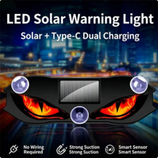 Solcellsdriven LED-säkerhetslampa för bila