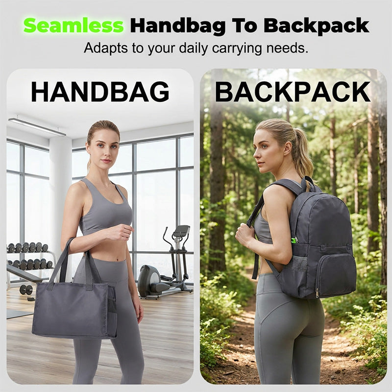 🎒 50% RABATT NU! Hopfällbar 3‑i‑1-resväska – ryggsäck, handväska & tygväska i ett – lätt, vattentålig & perfekt för resor 🧳✨