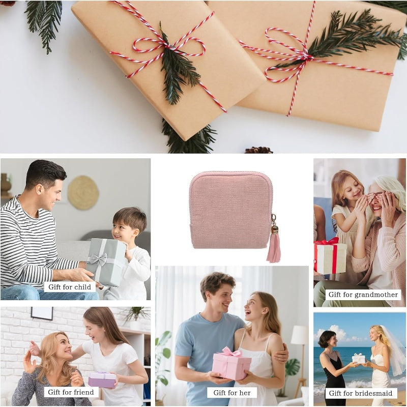 📢📢 50 % RABATT !! ⏰ Liten resesäck för smycken med dragkedja – kompakt, lätt att ta med sig och perfekt för ringar, örhängen och halsband