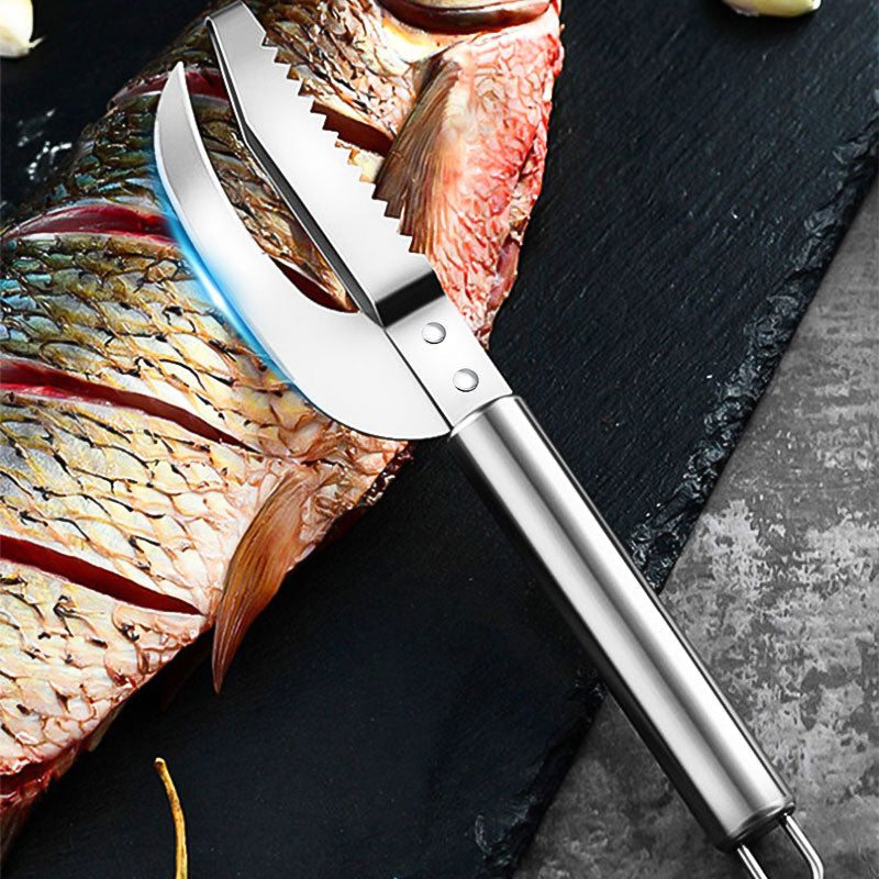 🔪 50% RABATT NU! Multifunktionell fiskkniv i rostfritt stål – ultravasst blad, tandad rygg för enkel fjällning & ergonomiskt handtag – perfekt för filéering, urtagning och örthackning 🐟✨