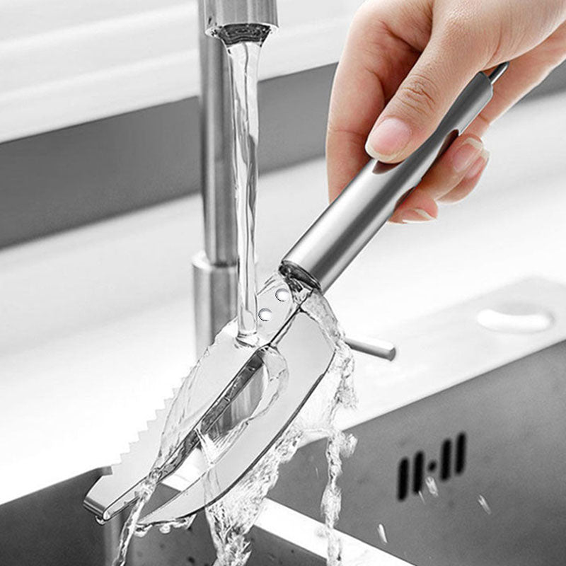 🔪 50% RABATT NU! Multifunktionell fiskkniv i rostfritt stål – ultravasst blad, tandad rygg för enkel fjällning & ergonomiskt handtag – perfekt för filéering, urtagning och örthackning 🐟✨