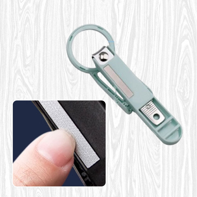 Nagelklippare med förstoringsglas & stänksäker låda