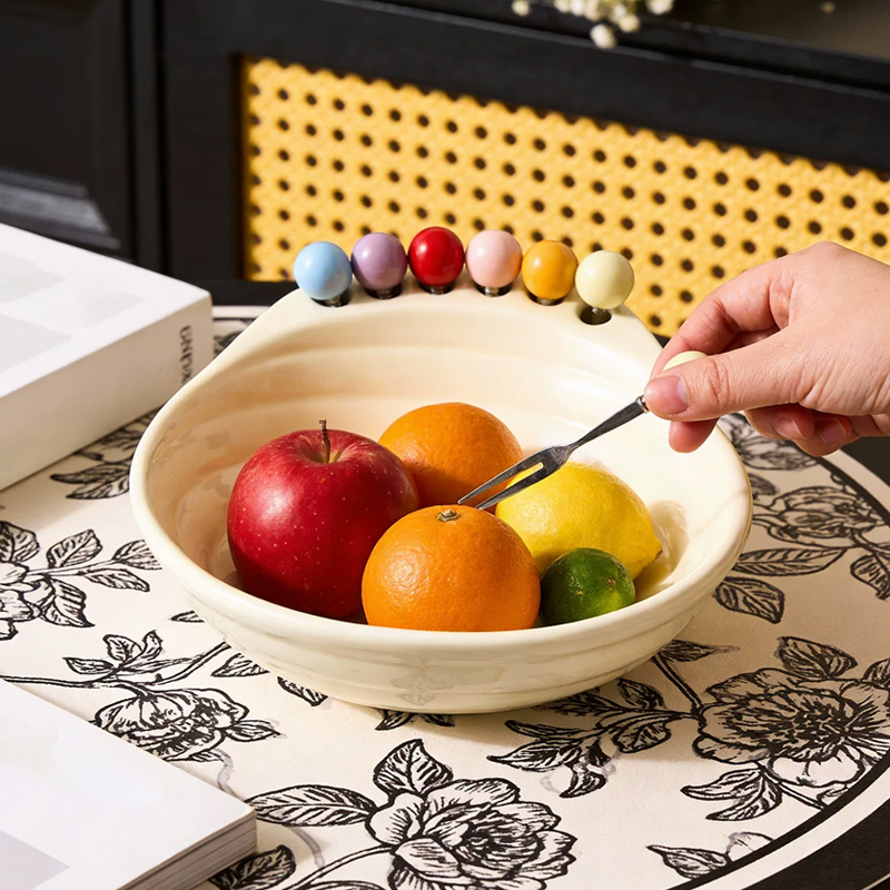 👣🍒 50% RABATT NU! Kreativ fotformad snacksåskål med integrerade fruktgafflar – lekfull, iögonfallande & perfekt för fest, myskvällar och vardag 🥜✨