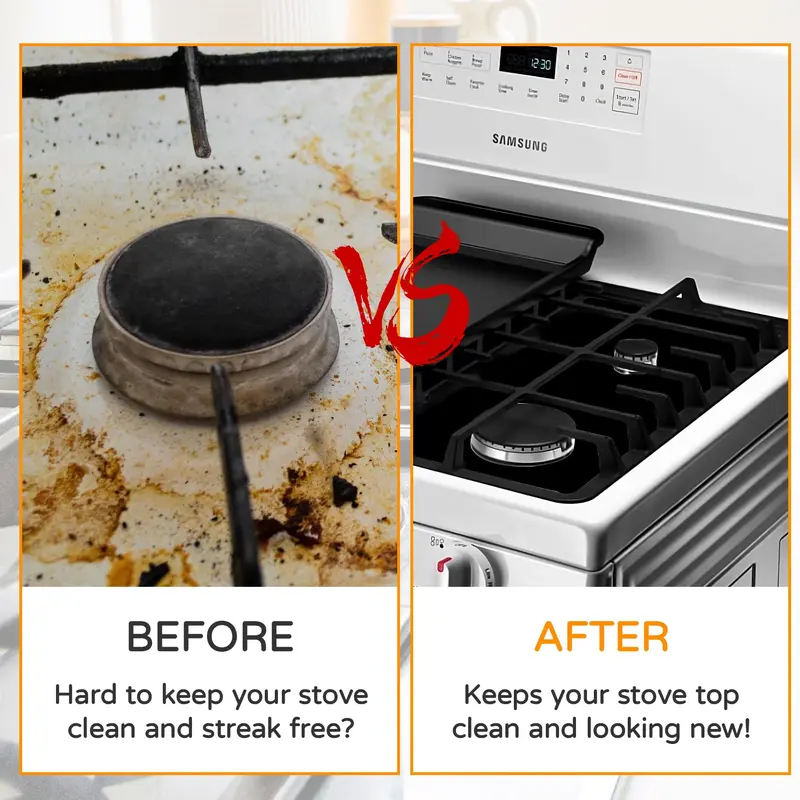 🎉 50% RABATT – ÖVER 21 000 SÅLDA! Återanvändbara skydd till gasspisens brännare – värmetåliga upp till 260°C, non‑stick & lätta att rengöra – håller din spis som ny 🔥✨