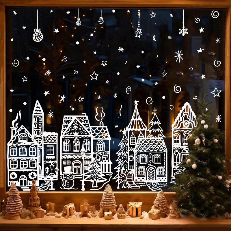 🎁🎄 Fönsterdekal-set med julb