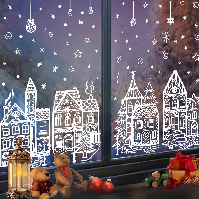 🎁🎄 Fönsterdekal-set med julb