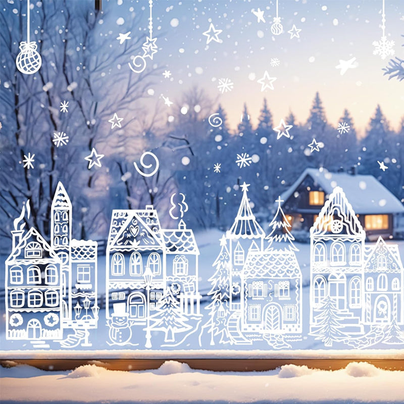 🎁🎄 Fönsterdekal-set med julb
