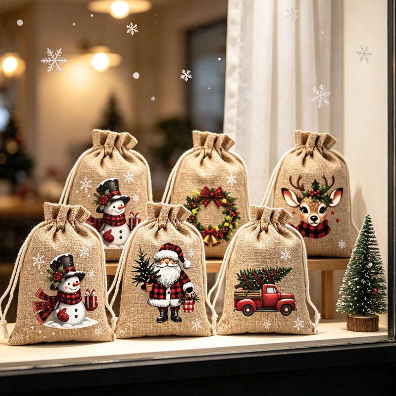 🎄Julklappspåsar med dragsk