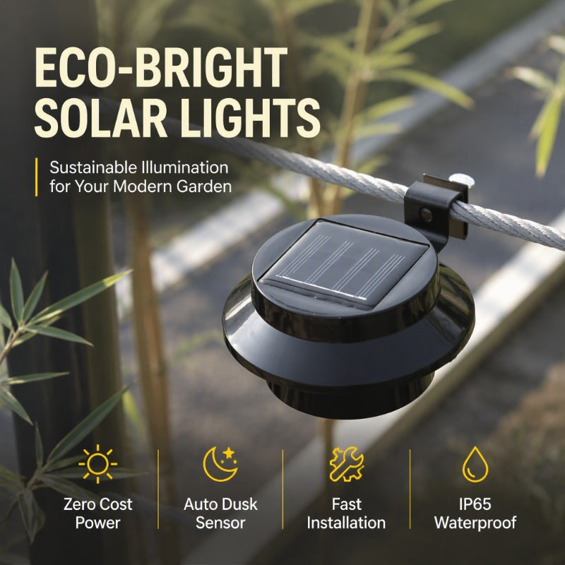☀️ Solcellsdriven LED-vägglampa för takrännan | Accentbelysning för utomhusbruk