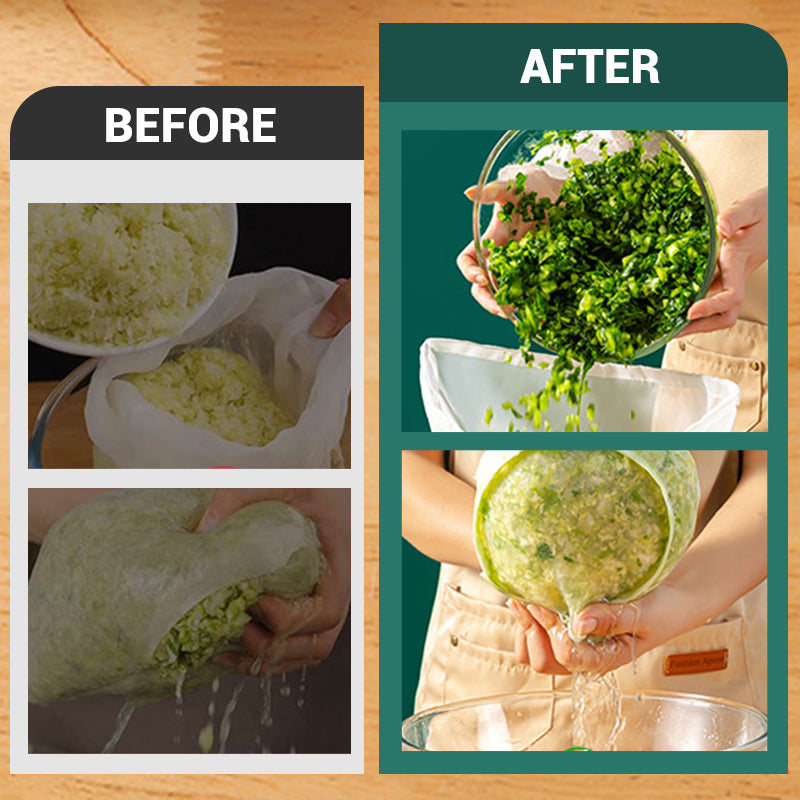 🥬 6-pack återanvändbara matsilar med fint nät – för nötmjölk och matlagnin