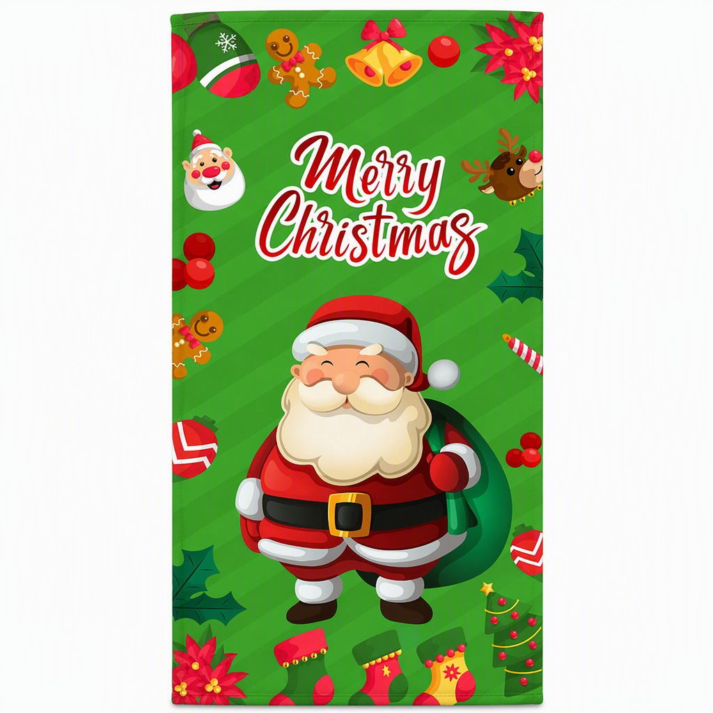 🎄 50% RABATT NU! Juldekoration för ytterdörr – festligt dörröverdrag med tomte, alver & banderoll – enkel installation på under en minut ✨